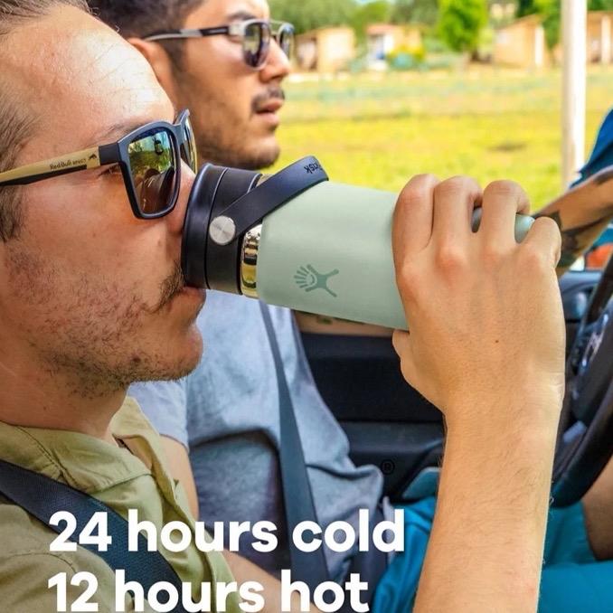 Stay Hydrated in Style with the Hydro Flask 16oz Wide Mouth Insulated Water Bottle - Sleek Black Finish