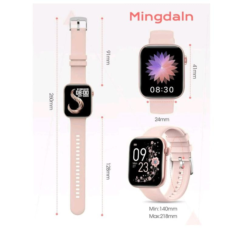 Elevate Your Fitness and Connectivity with the 2024 1.85-Inch Smartwatch - Stylish Silicone Fitness Tracker for Men and Women