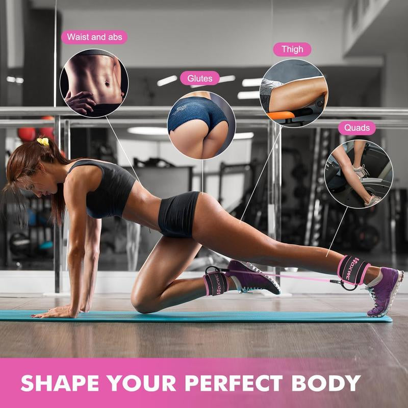 Ultimate Ankle Resistance Band Set - 3 Resistance Bands, 2 Adjustable Ankle Straps & Carry Bag for Effective Leg & Hip Workouts - Perfect Gift for Fitness Enthusiasts!