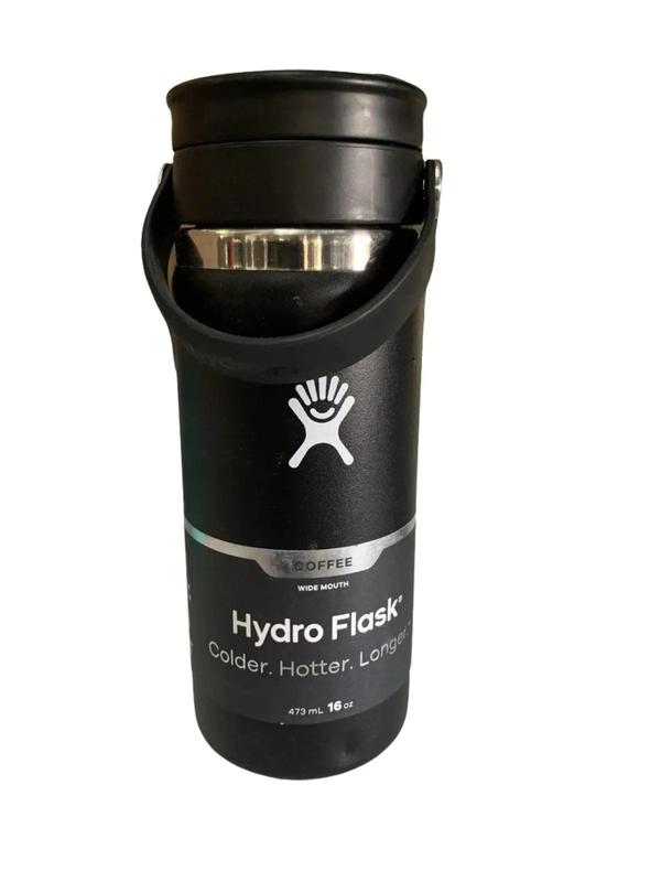 Stay Hydrated in Style with the Hydro Flask 16oz Wide Mouth Insulated Water Bottle - Sleek Black Finish