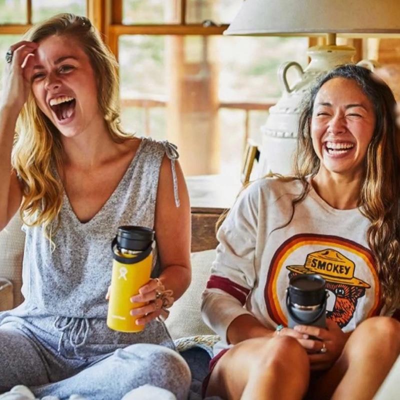 Stay Hydrated in Style with the Hydro Flask 16oz Wide Mouth Insulated Water Bottle - Sleek Black Finish